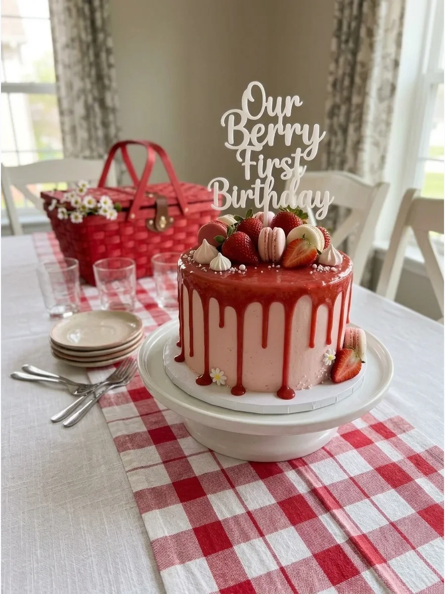 Berry First Drip Cake support view 1