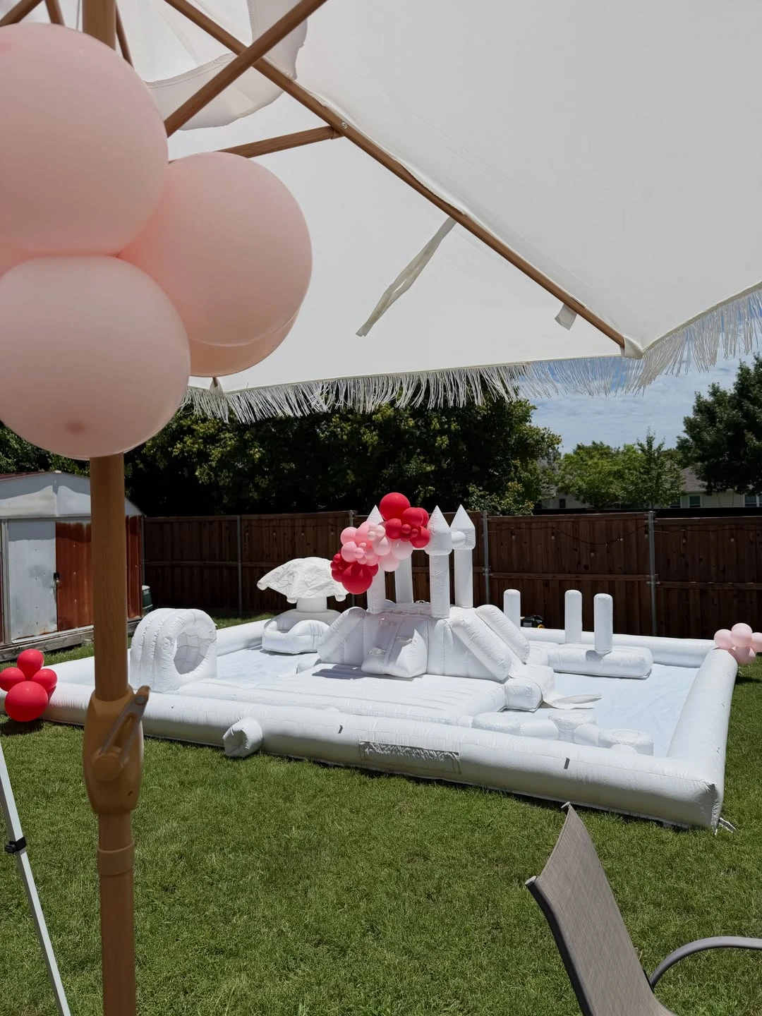 White Inflatable Berry Playzone berry first birthday