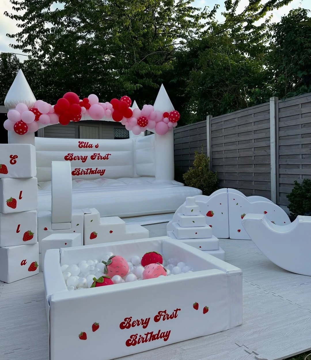 Custom Strawberry Ball Pit berry first birthday