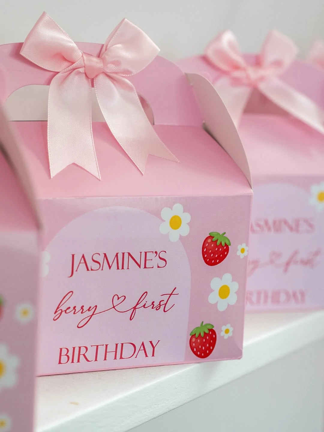 Personalized Berry Favor Boxes berry first birthday