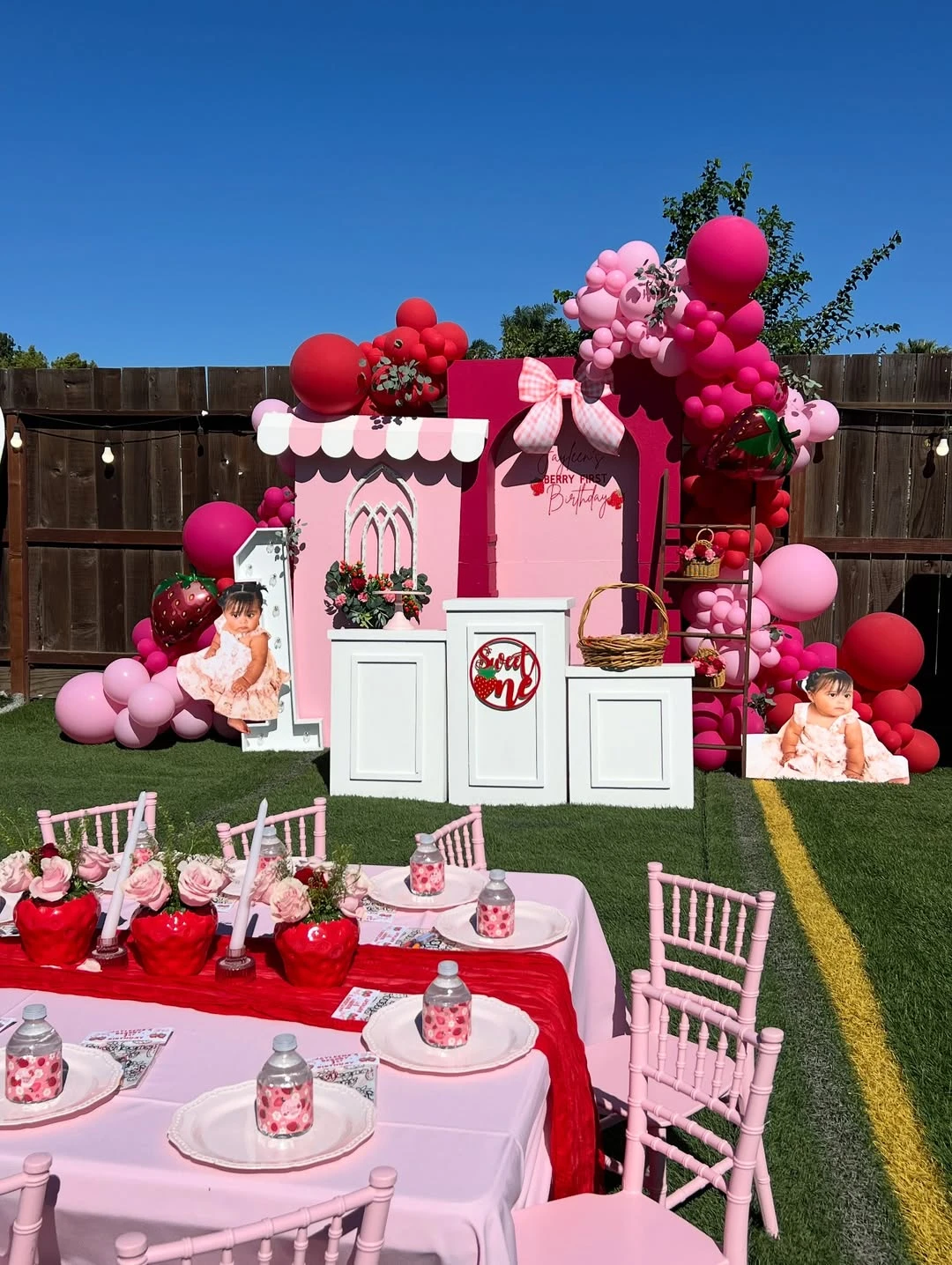 Berry Market Photo Station berry first birthday