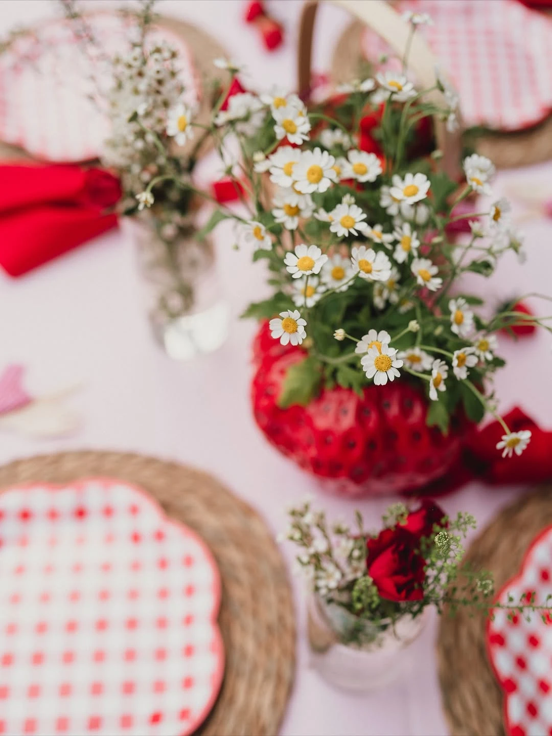 Strawberry Centerpiece Displays berry sweet baby shower