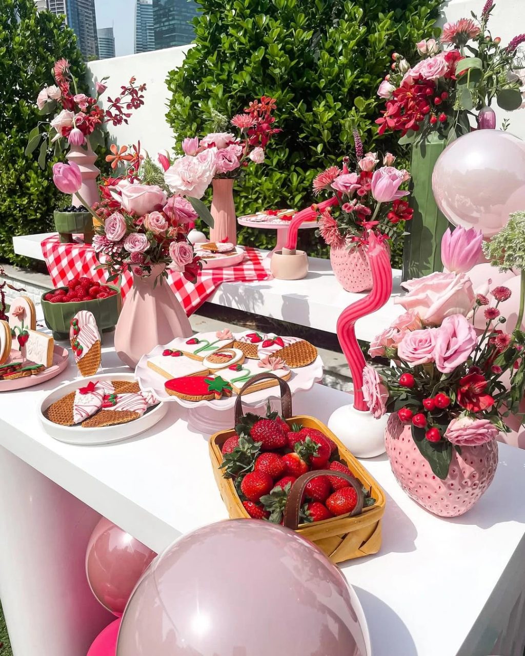 Garden-Style Sweet Stations berry sweet baby shower