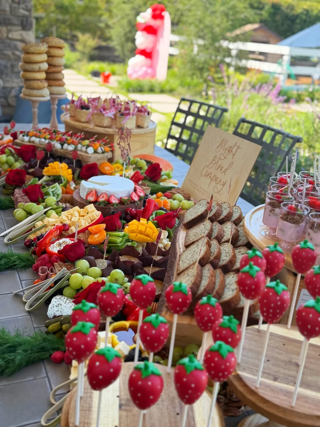 Lush Tabletop Grazing berry sweet baby shower