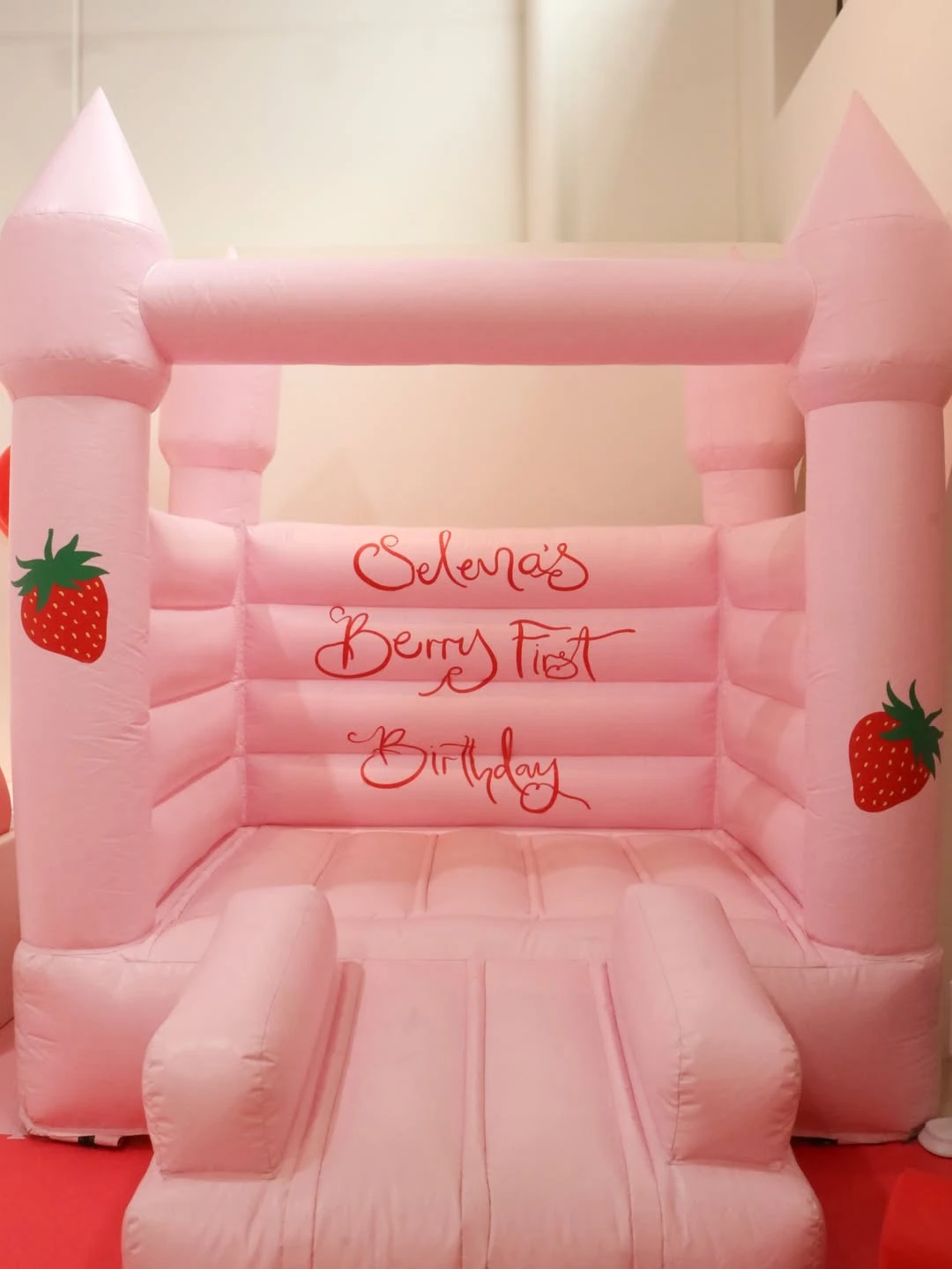 Strawberry Decal Play Area berry sweet baby shower