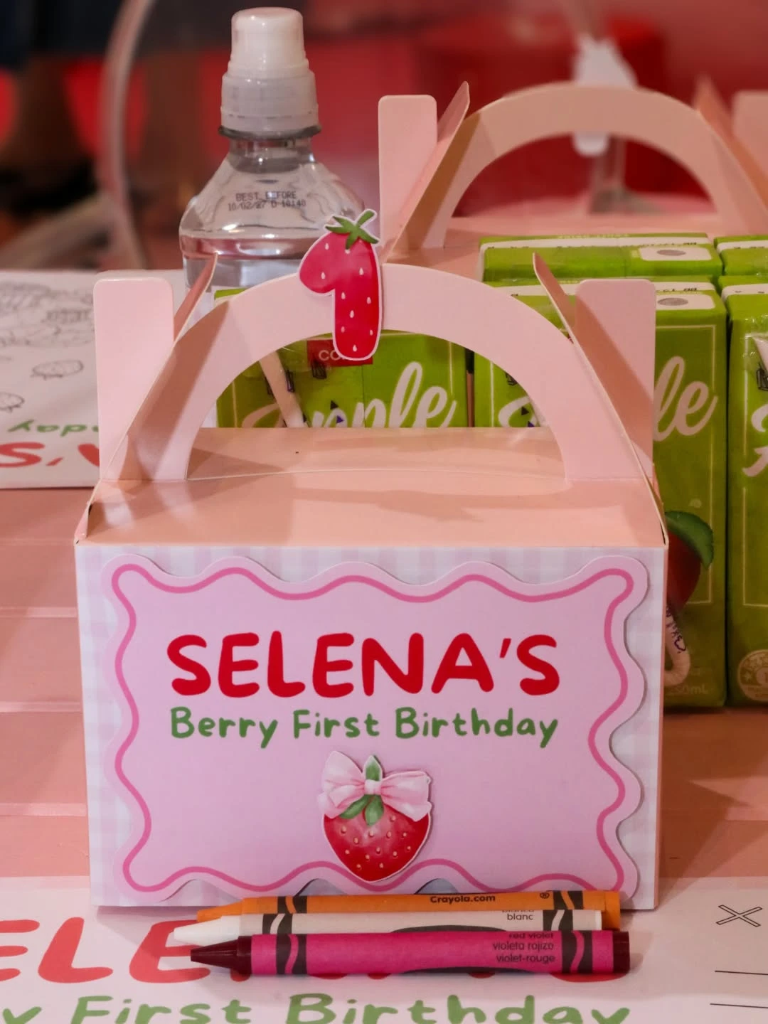Individual Activity Gable Boxes berry sweet baby shower