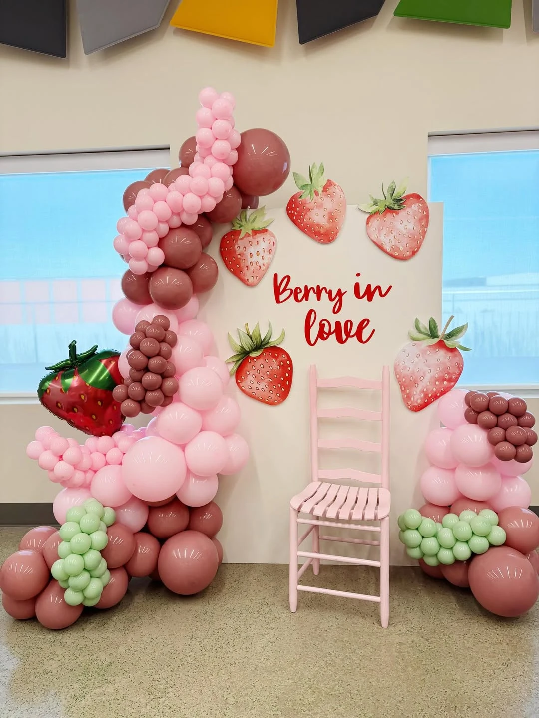 Berry-Themed Seating Area berry sweet baby shower
