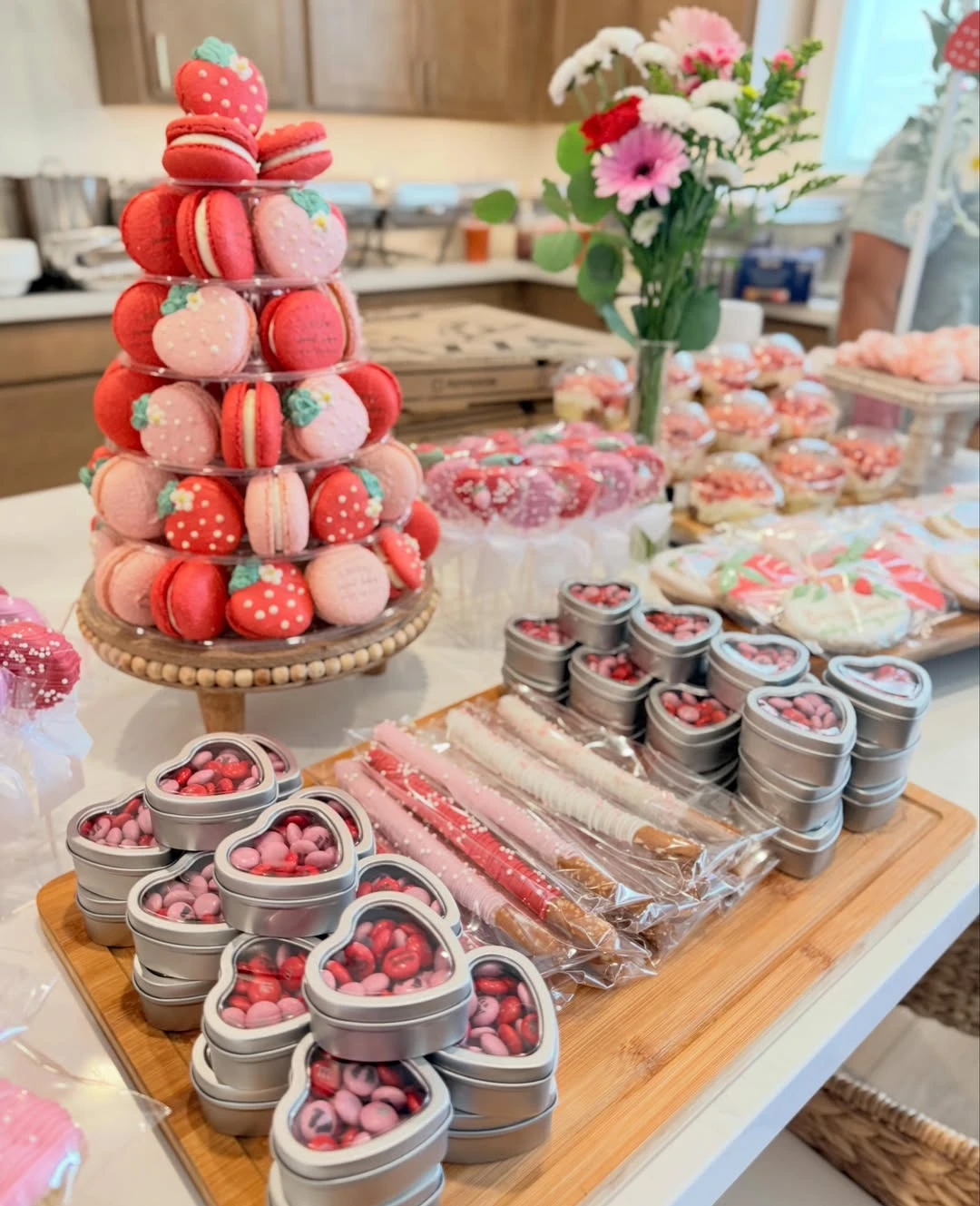 Heart-Shaped Candy Tins berry sweet baby shower