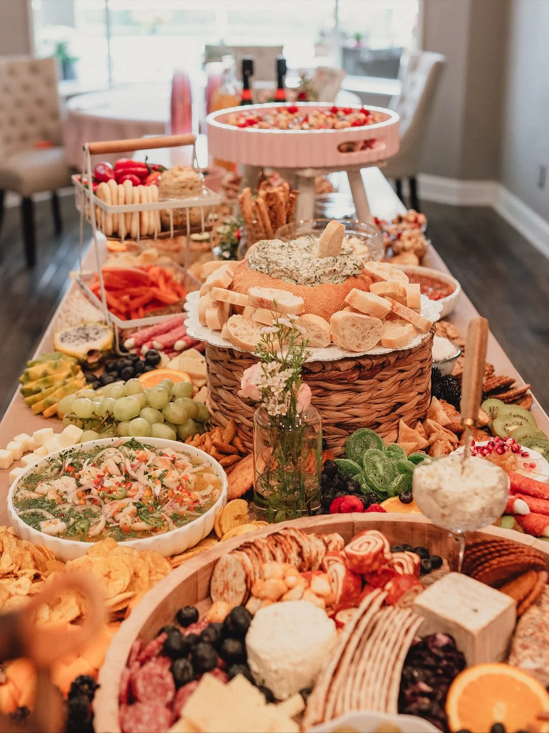Multi-Level Savory Grazing berry sweet baby shower