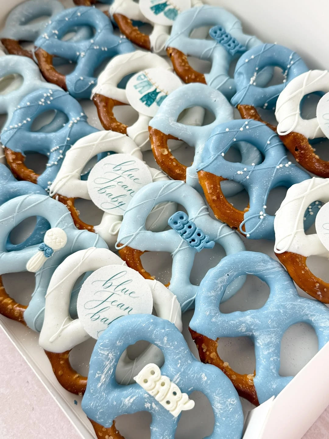 Indigo Dipped Salty Sweets blue jean baby shower