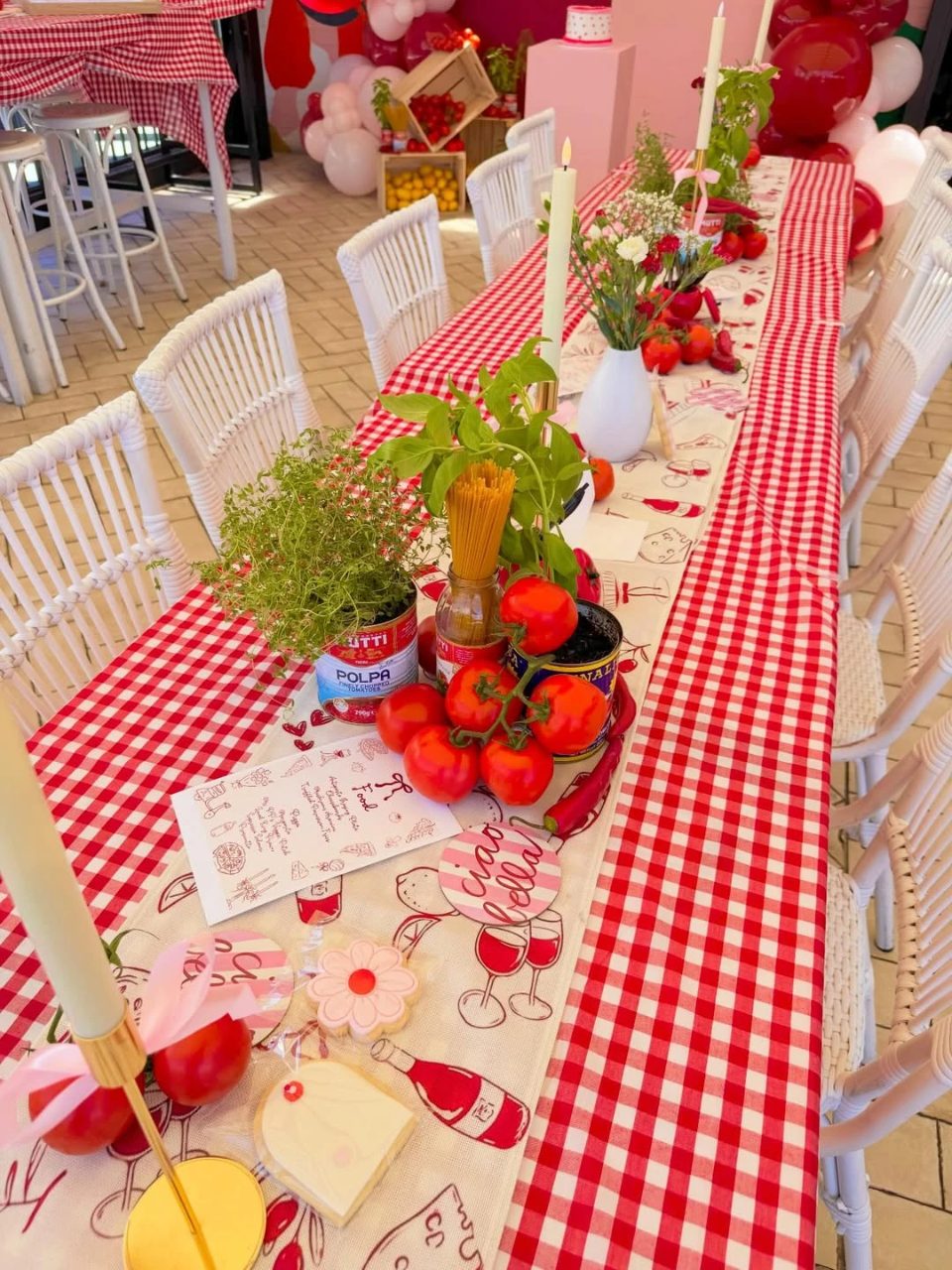 Edible Trattoria Centerpieces ciao baby shower