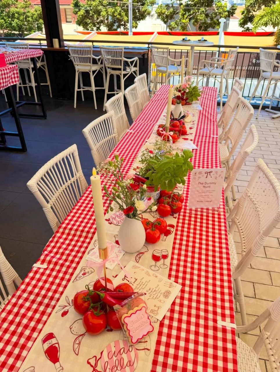Edible Trattoria Centerpieces ciao baby shower