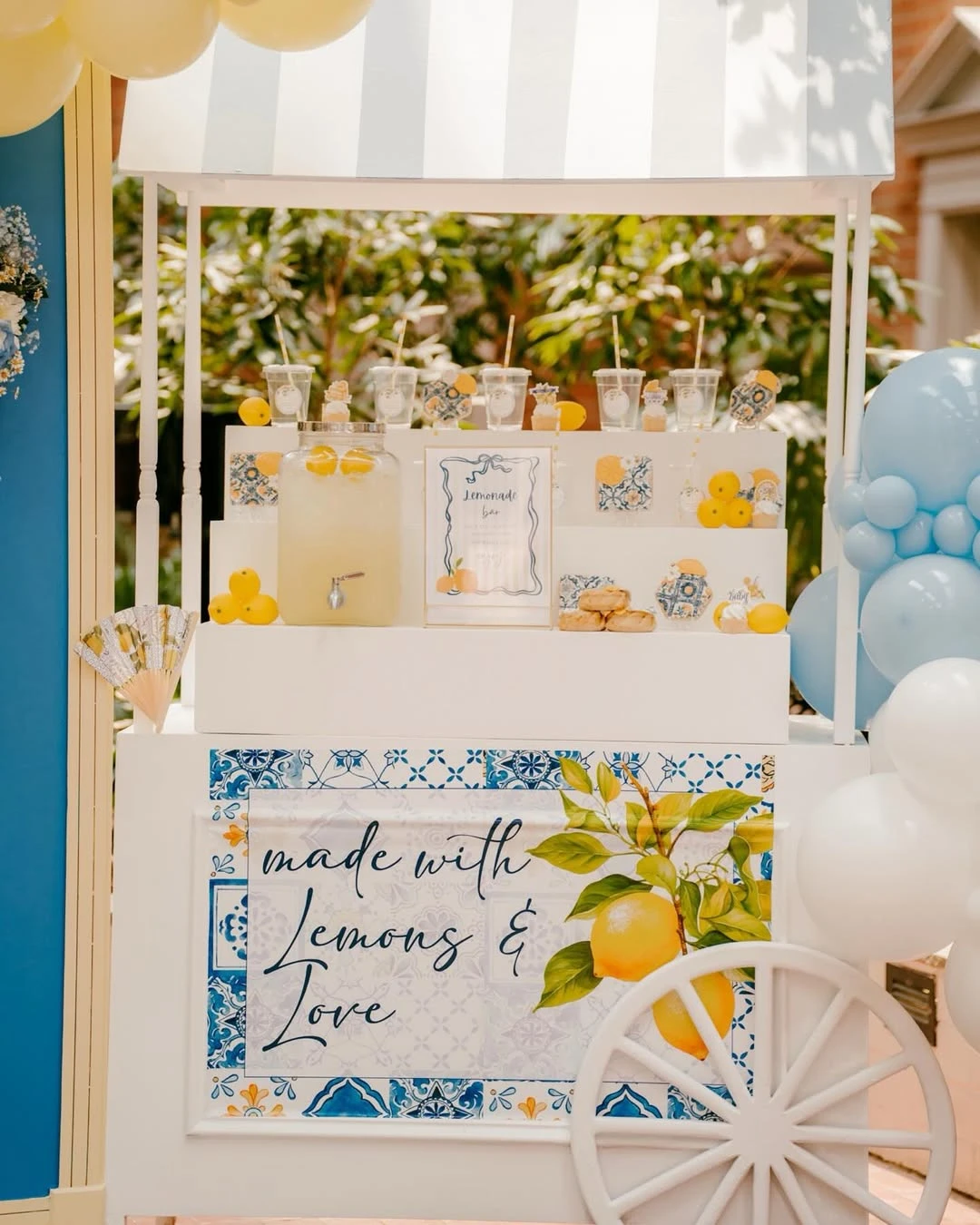 Striped Limonata Carts ciao baby shower