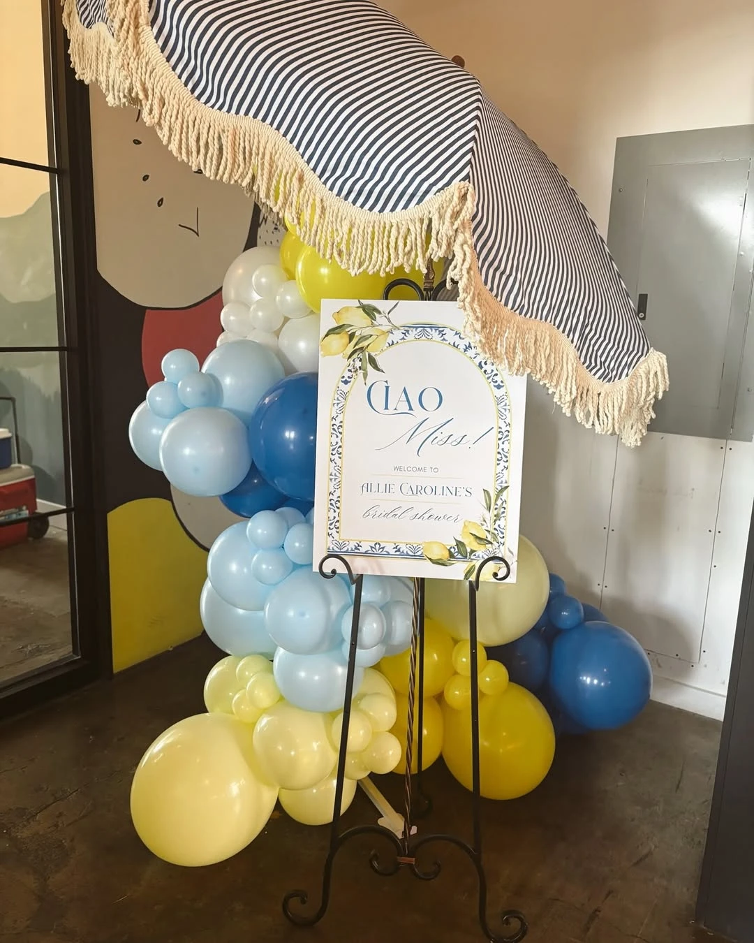 Italian Beach Club Entry ciao baby shower