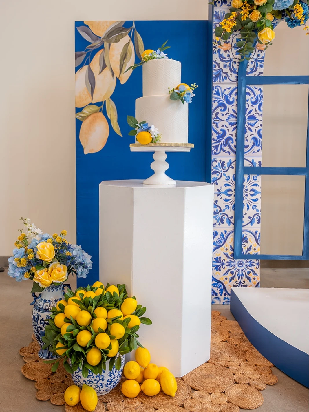 Mediterranean Patterned Dessert Station ciao baby shower