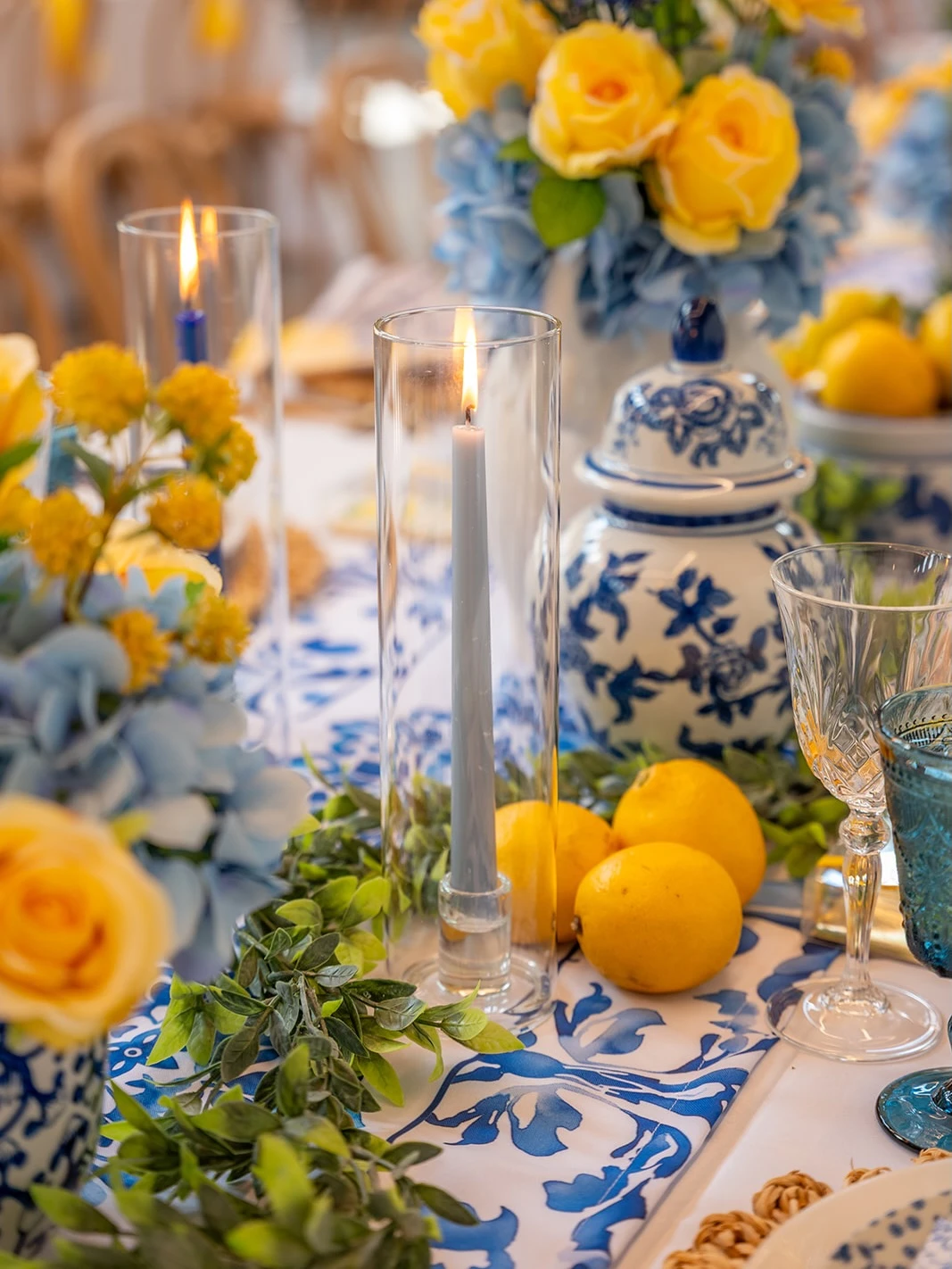 Textured Amalfi Table Runners ciao baby shower