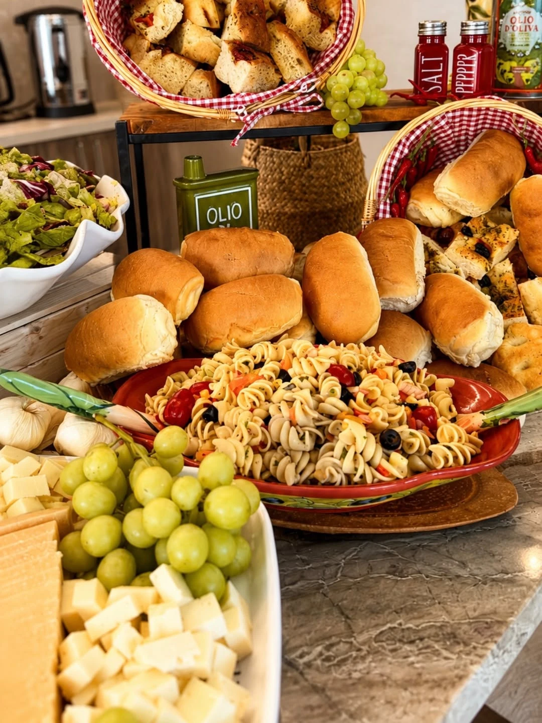Multi-Textured Antipasto Buffets ciao baby shower