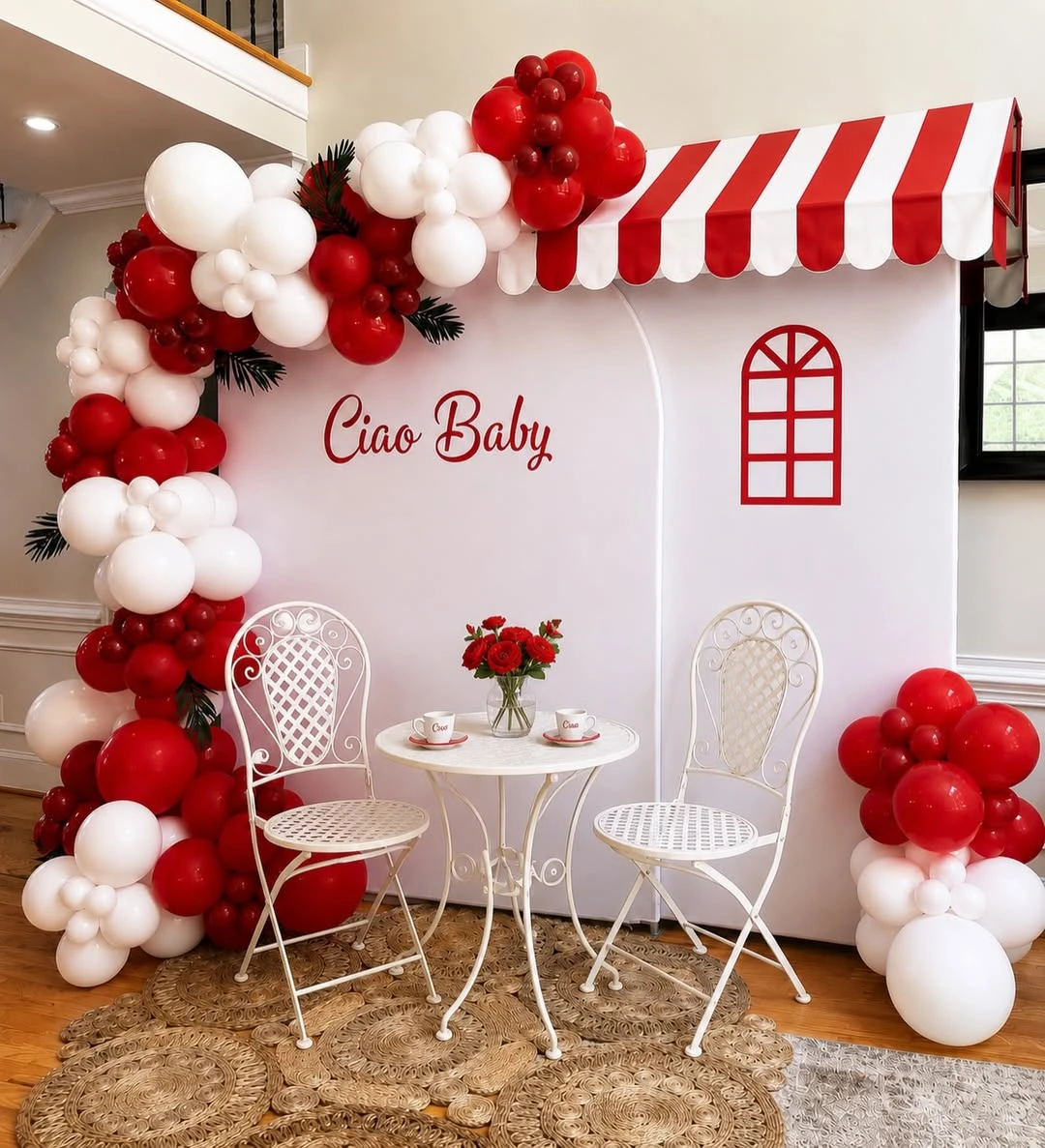 Bistro-Style Photo Vignette ciao baby shower