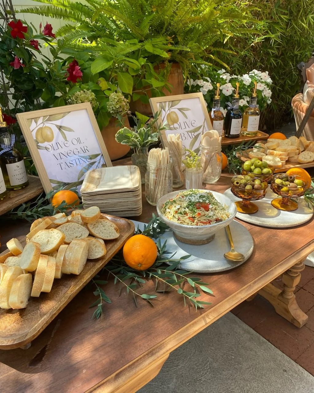 Interactive Mediterranean Olive Bar ciao baby shower