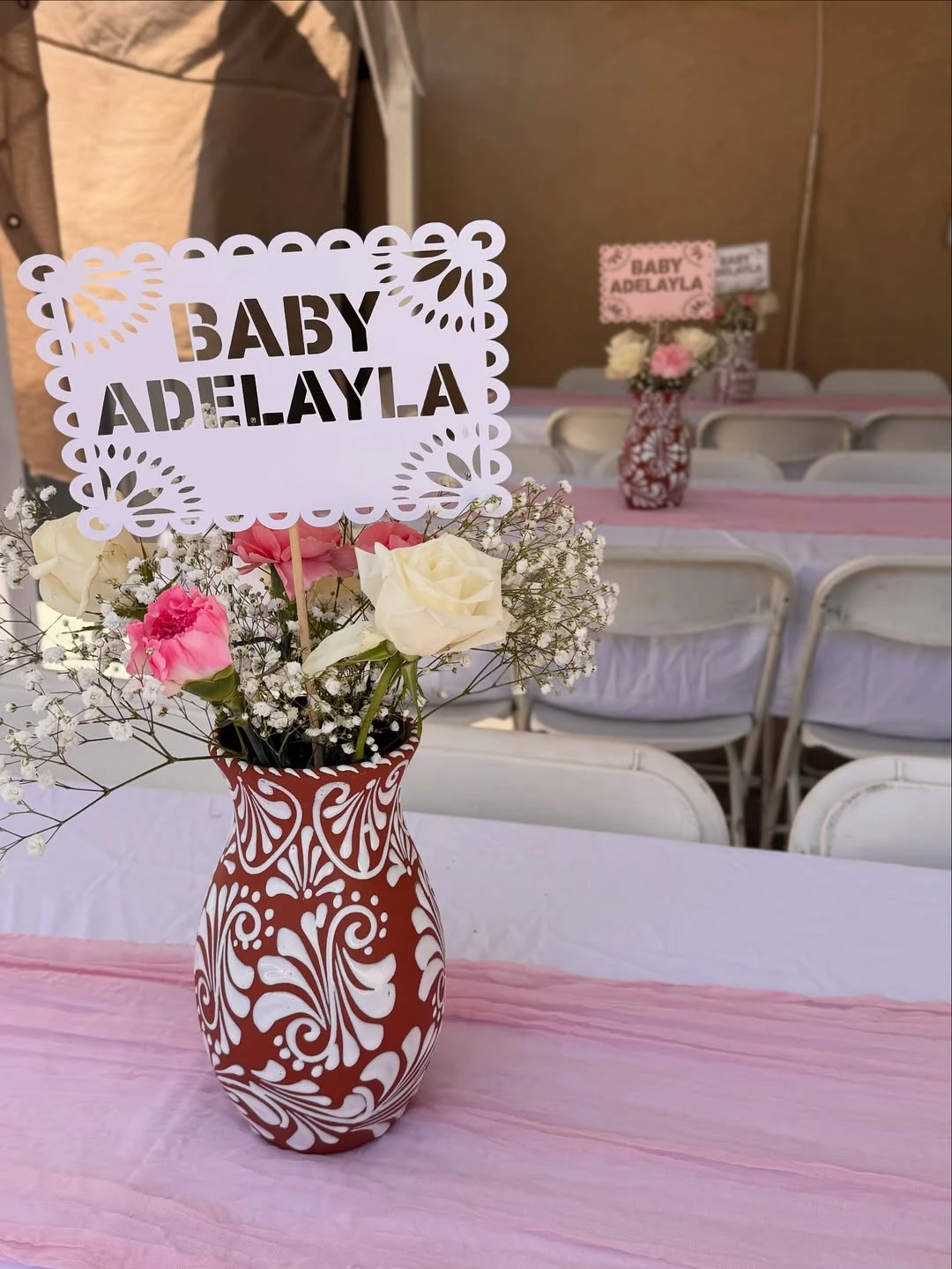 Custom Folk Art Centerpieces cielito lindo baby shower