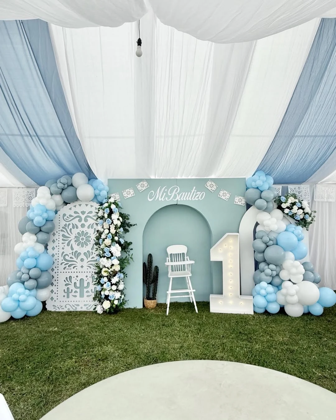 Laser-Cut Folk Backdrops cielito lindo baby shower