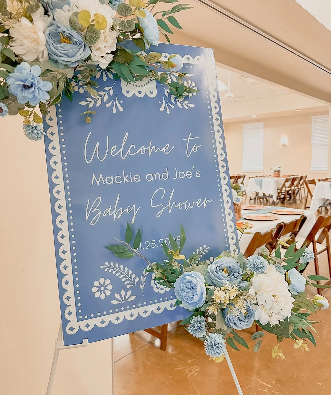 Sky Blue Welcome Signs cielito lindo baby shower