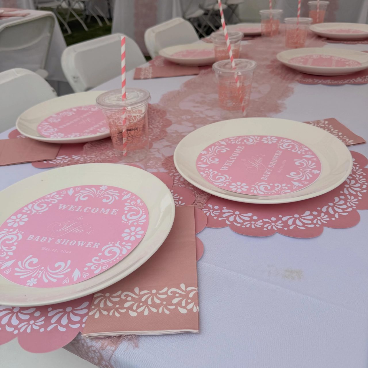 Layered Paper Folk Place Settings cielito lindo baby shower