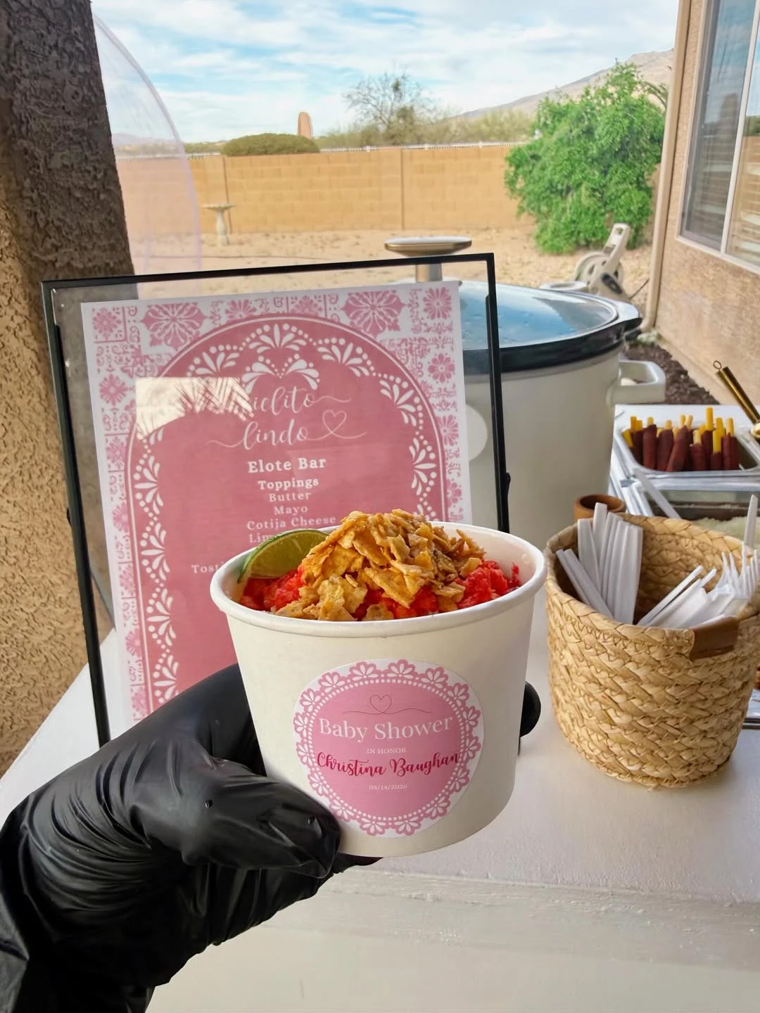 Interactive Street Food Stations cielito lindo baby shower