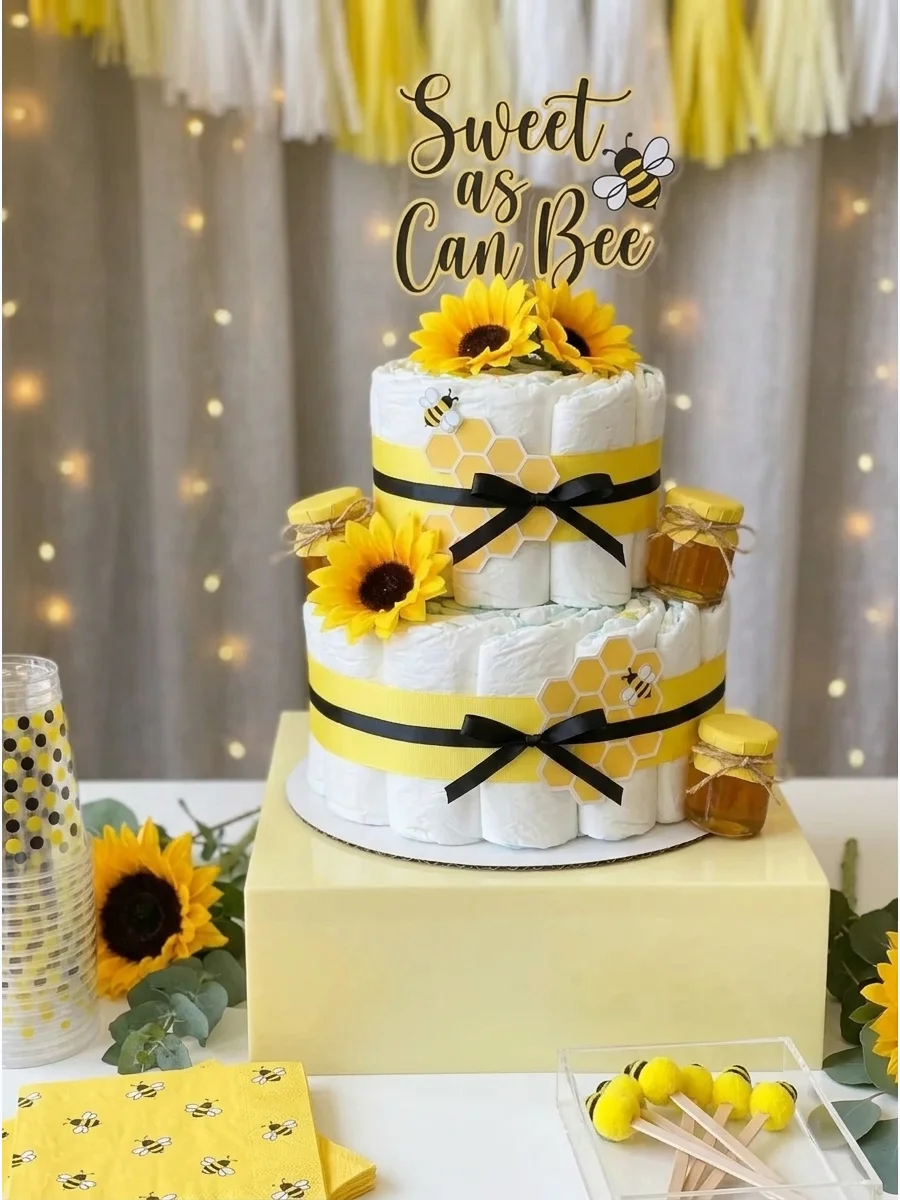 Honey Bee Diaper Cake support view 2