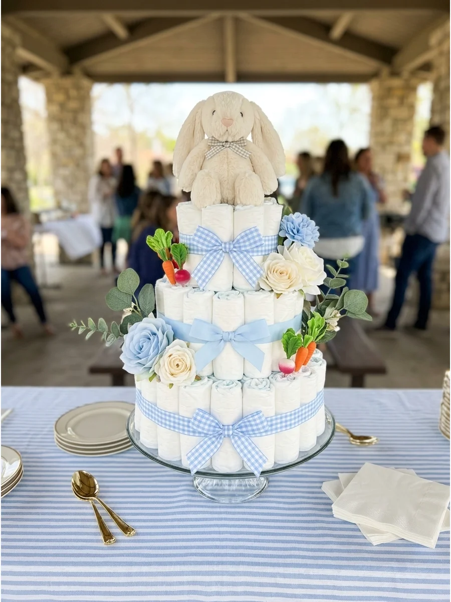 Easy Dessert Diaper Cake Ideas for Baby Showers