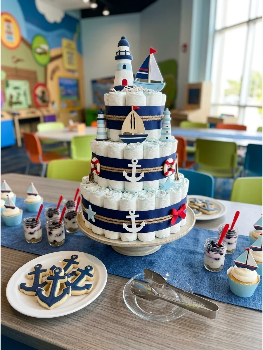 Easy Dessert Diaper Cake Ideas for Baby Showers