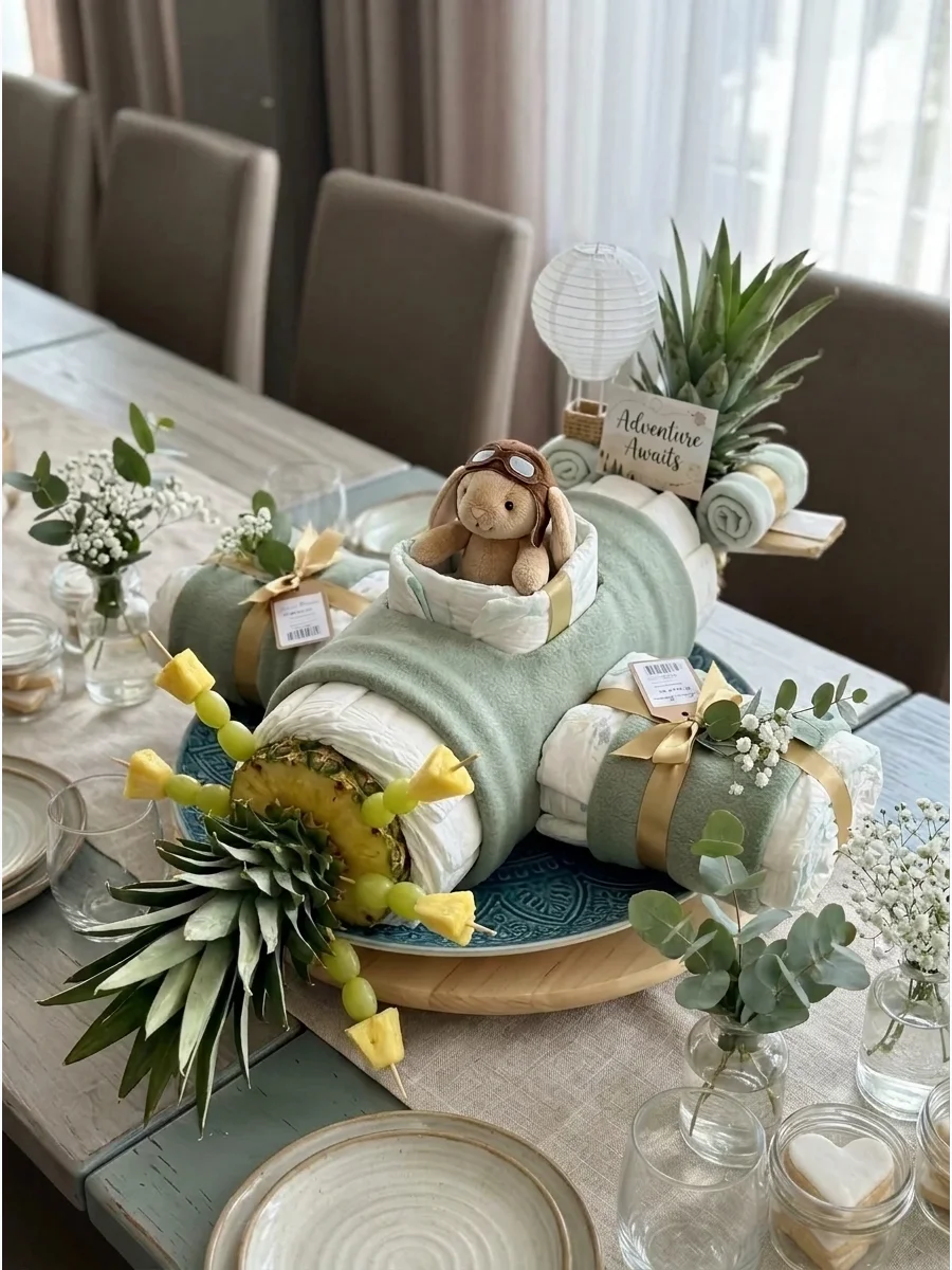 Airplane Diaper Cake support view 1