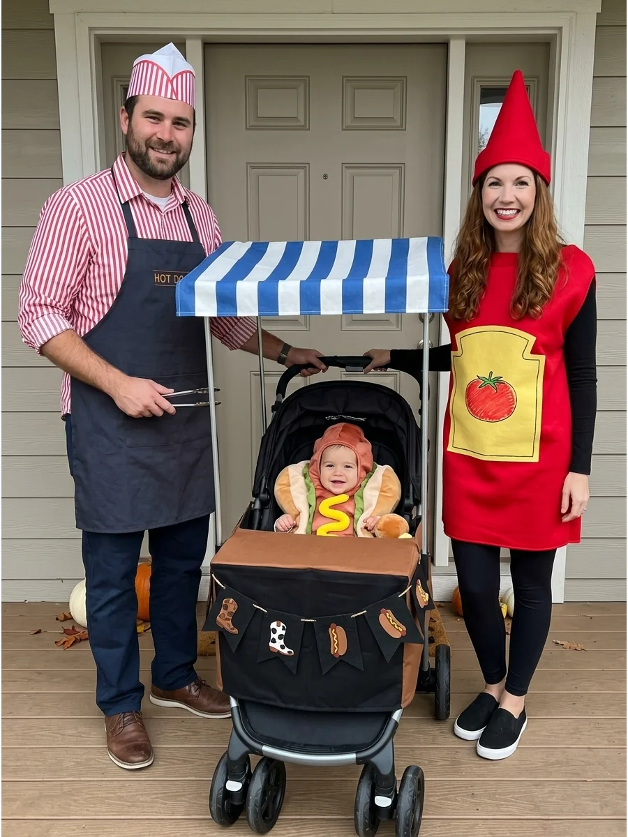 Host Outfit family halloween costumes with baby