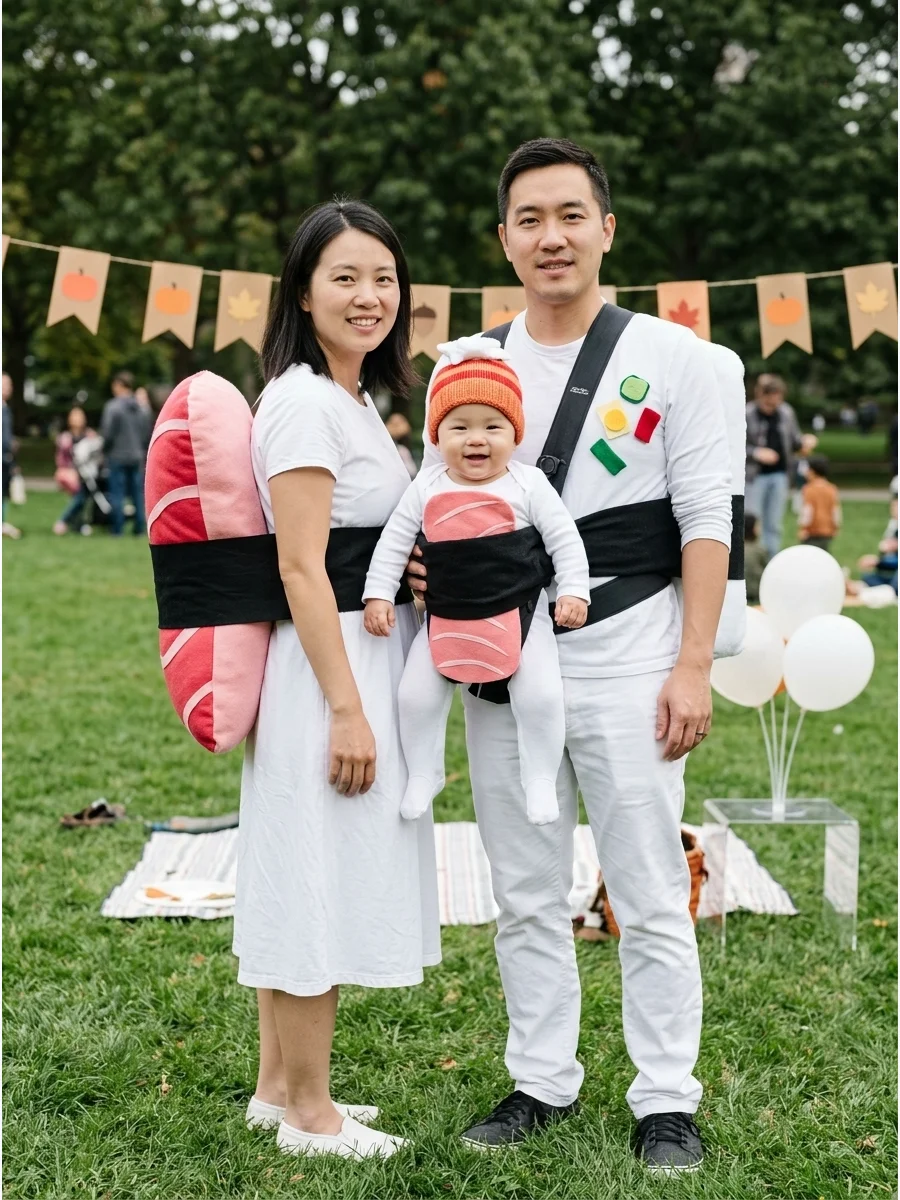 Guest Attire family halloween costumes with baby
