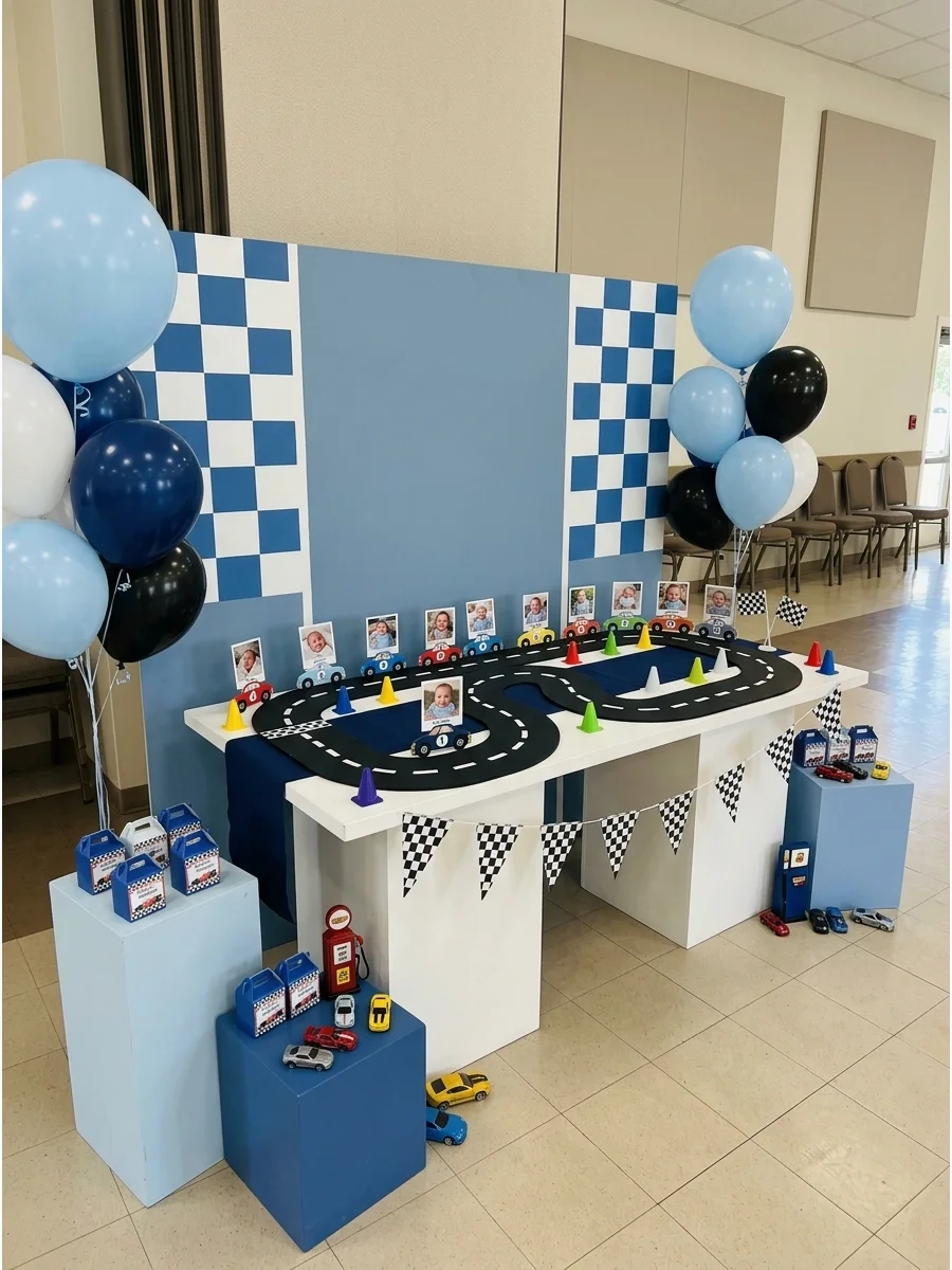 First Lap Milestone Table First Lap Birthday Party Ideas