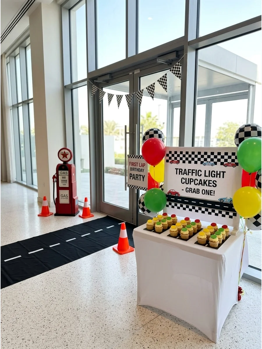 Simple Welcome Detail First Lap Birthday Party Ideas
