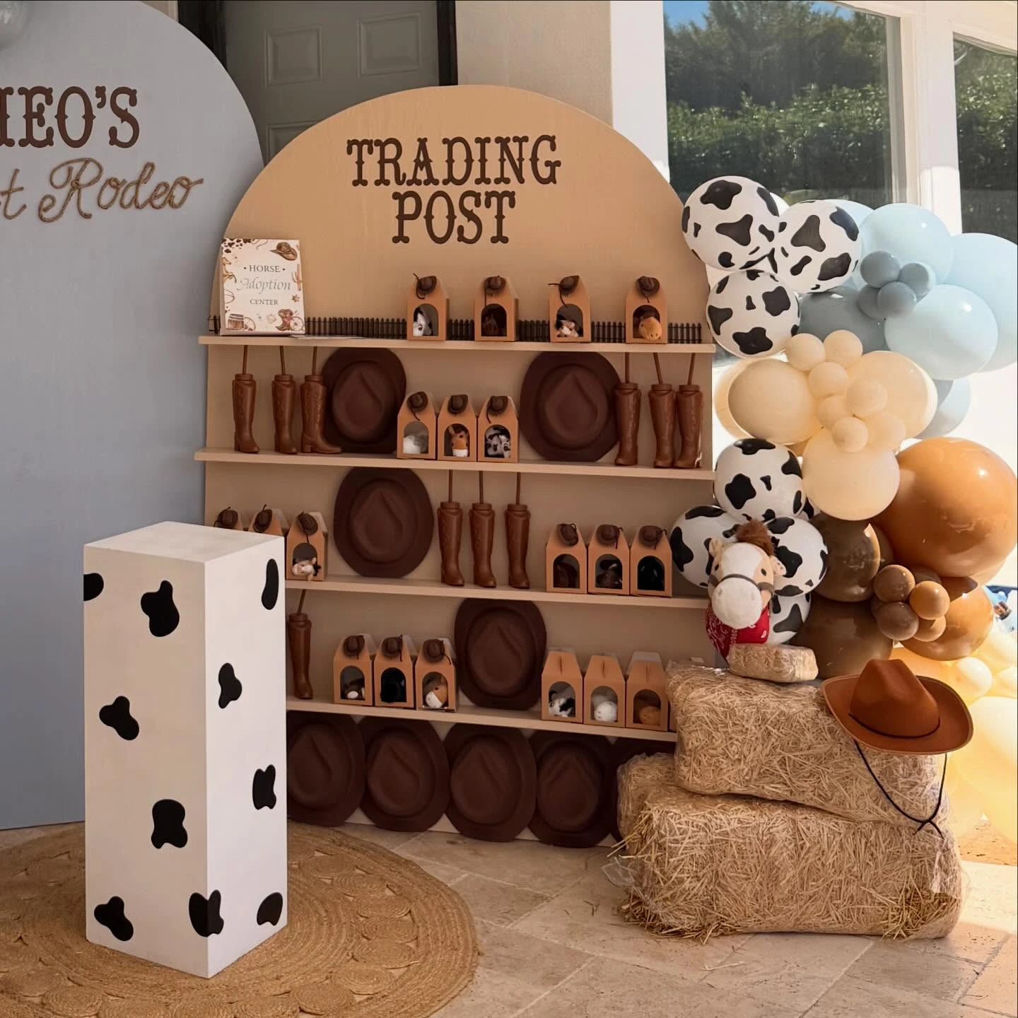 Adopt-a-Pony Trading Post first rodeo birthday party