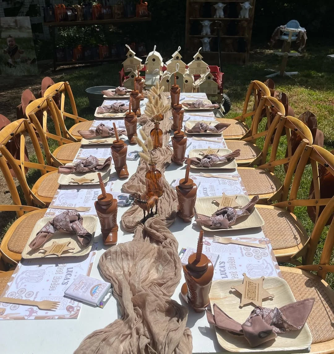 Interactive Rodeo Tabletop first rodeo birthday party