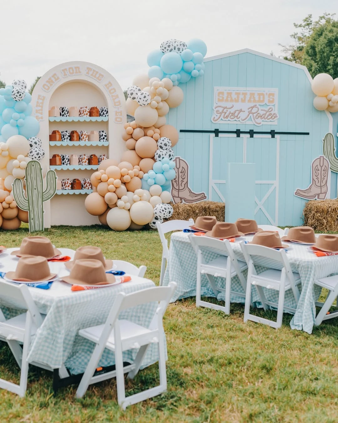 Layered Barnyard Event Space first rodeo birthday party