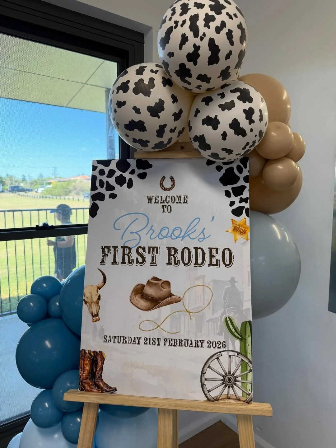 Personalized Rodeo Entry Sign first rodeo birthday party