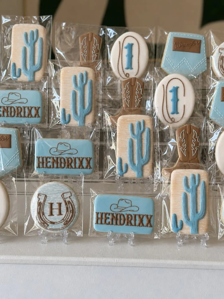 Custom Rodeo Sugar Cookies first rodeo birthday party