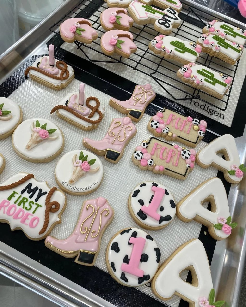 Pink Rodeo Dessert Palette first rodeo birthday party