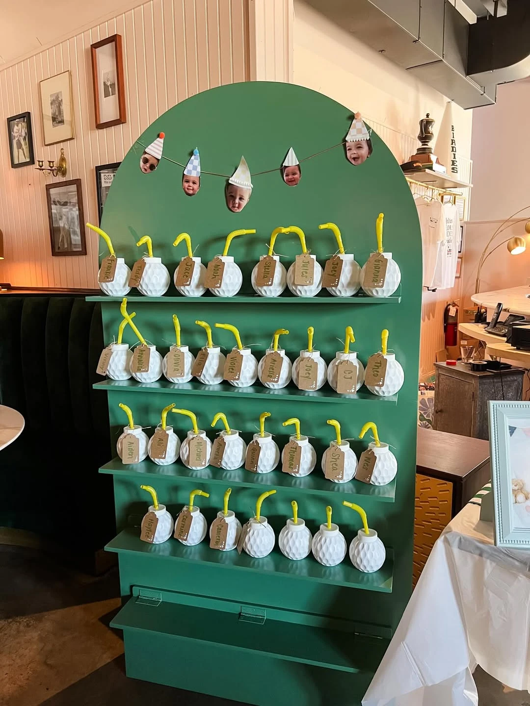 Themed Hydration Station hole in one first birthday