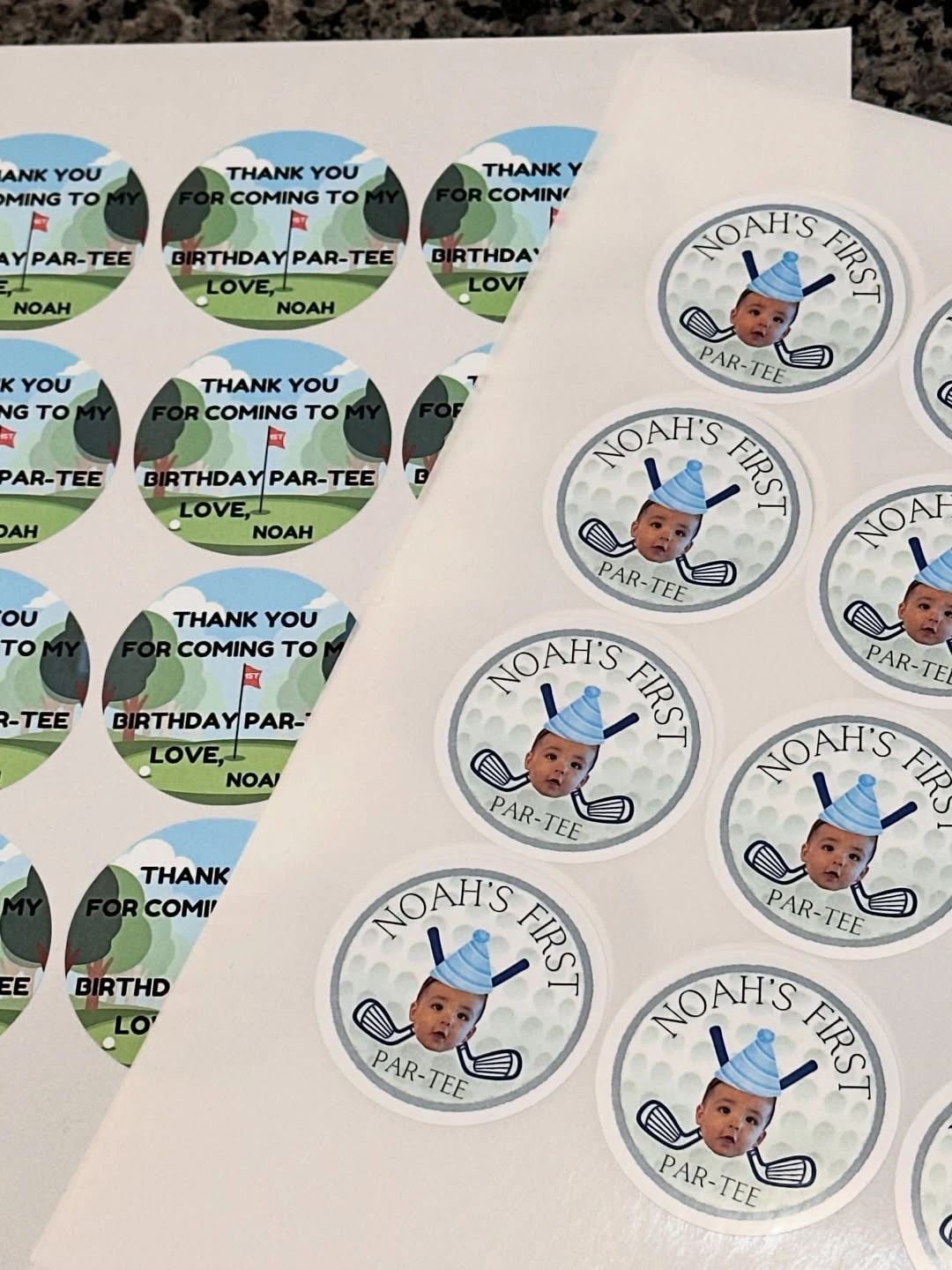 Customized Caddie Treat Branding hole in one first birthday