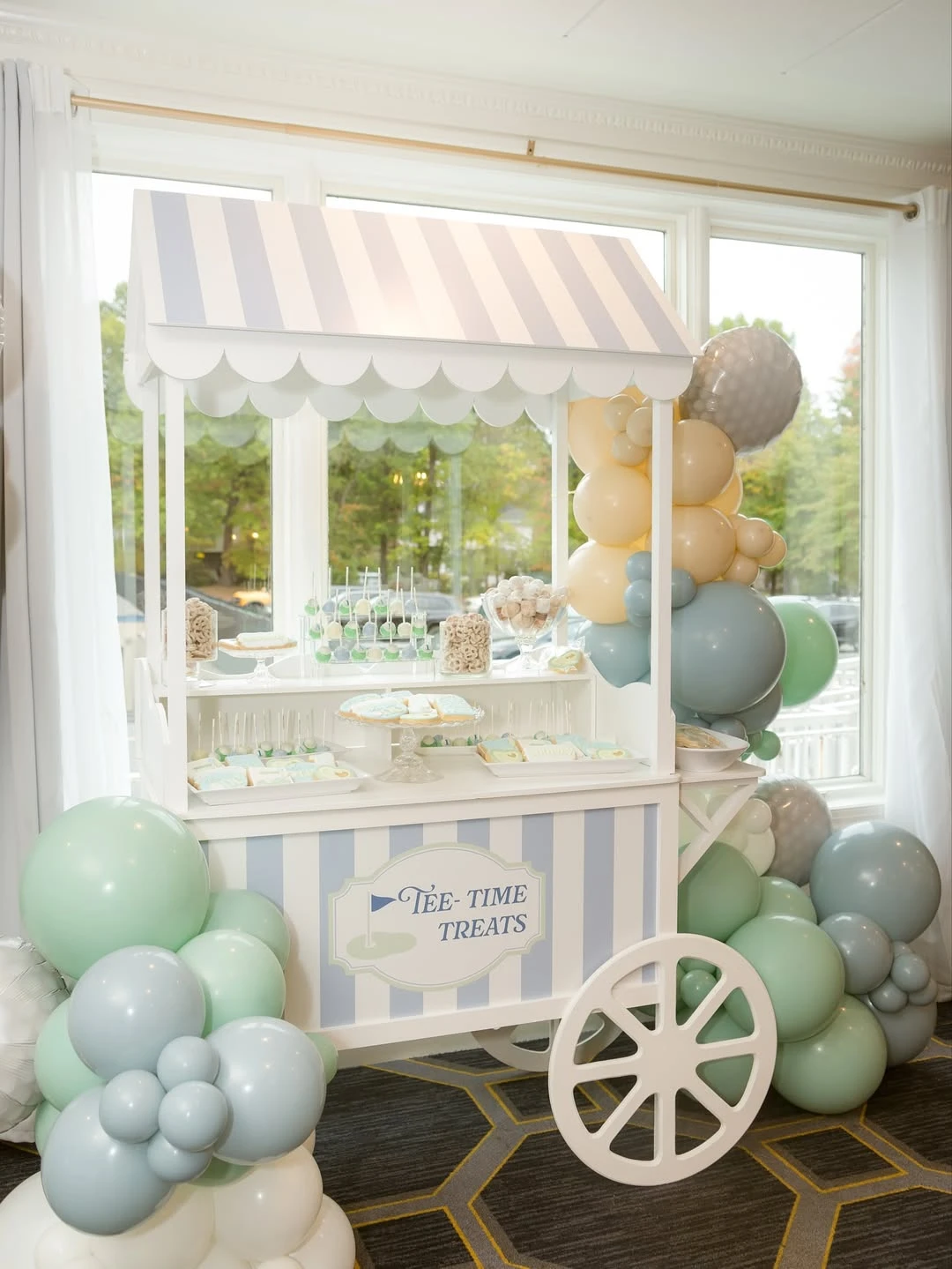 Tee-Time Treat Cart hole in one first birthday