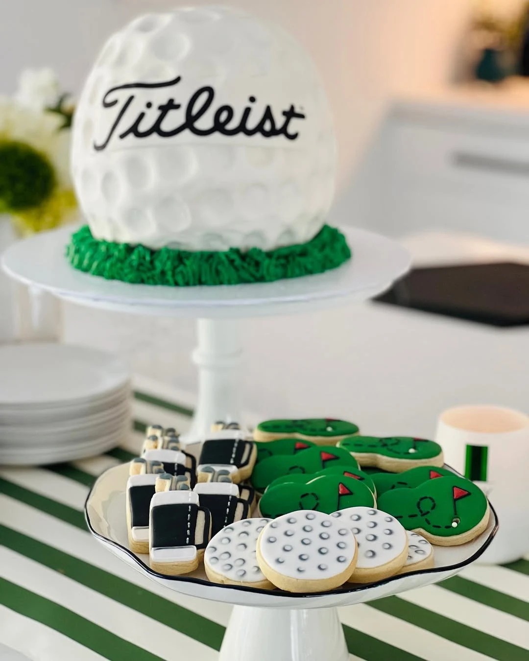 Textured Golf Ball Smash Cake hole in one first birthday