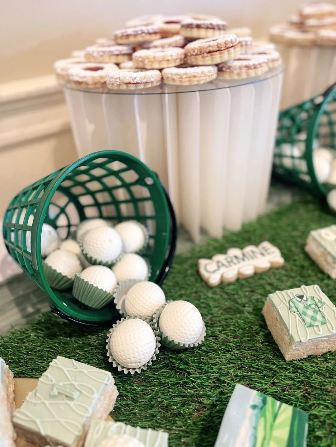 Range Bucket Treat Display hole in one first birthday
