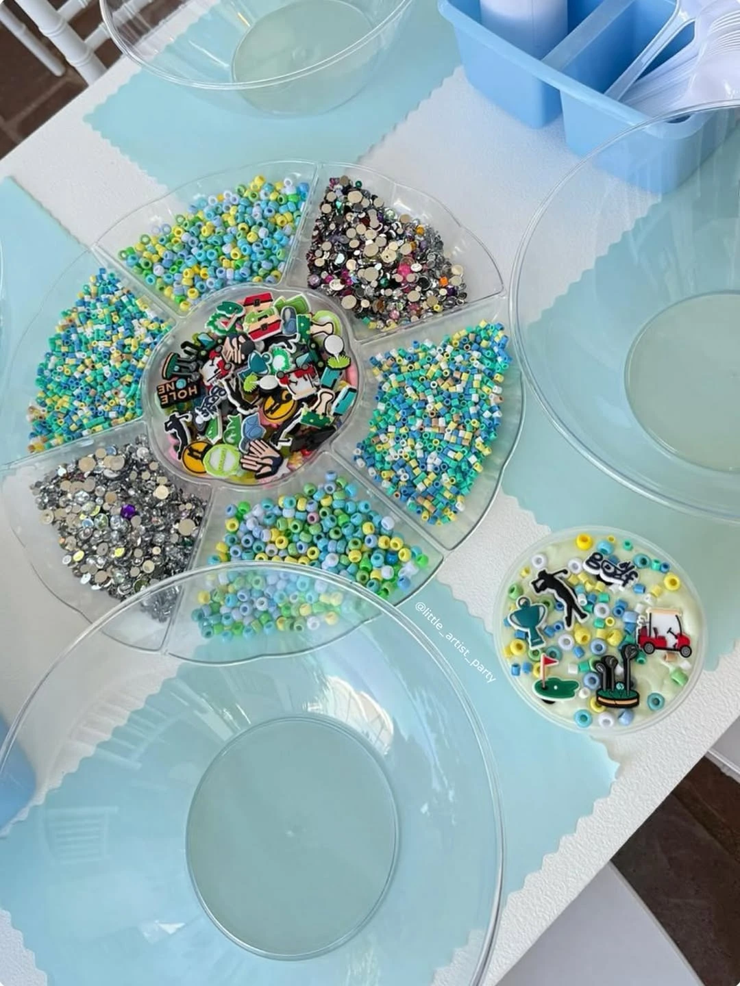Water Hazard Sensory Jars hole in one first birthday