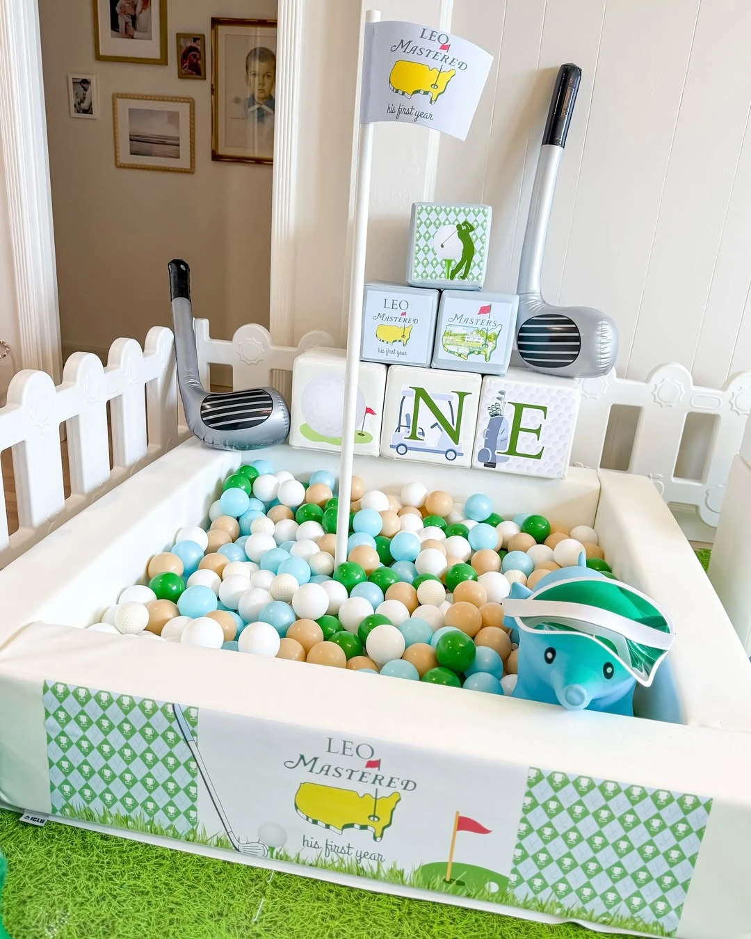 Golf Ball Pit Zone hole in one first birthday