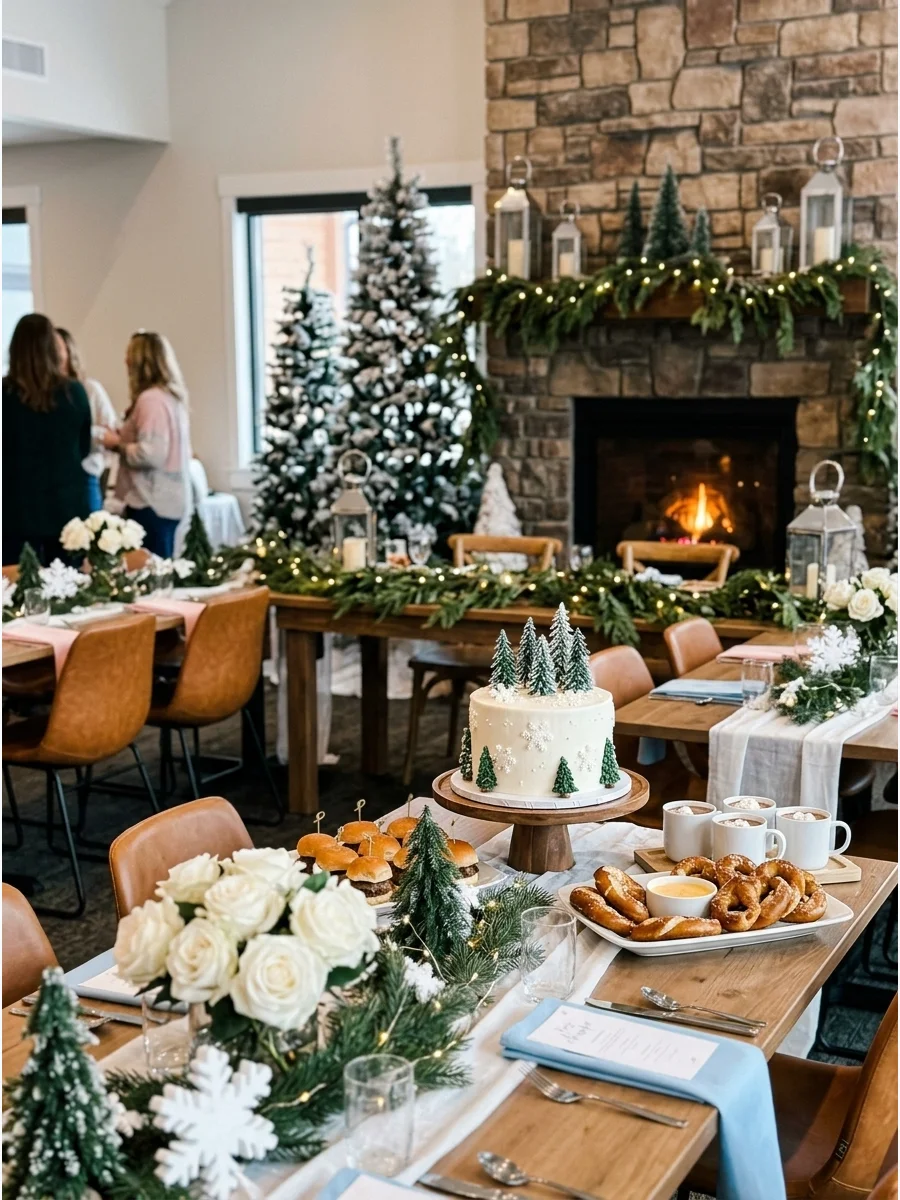 Cozy Ski Lodge January Baby Shower Themes